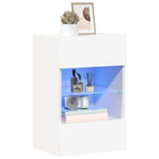 vidaXL Wandschränke mit LED-Leuchten für TV 2 Stk. Weiß 40x30x60,5 cm