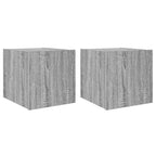 vidaXL TV-Wandschränke mit LED-Leuchten 2Stk. Grau Sonoma 30,5x35x30cm