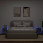 vidaXL TV-Wandschränke mit LED-Leuchten 2Stk. Grau Sonoma 30,5x35x30cm