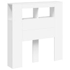 vidaXL LED-Kopfteil Weiß 100x18,5x103,5 cm Holzwerkstoff