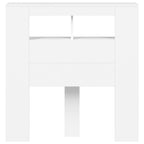 vidaXL LED-Kopfteil Weiß 100x18,5x103,5 cm Holzwerkstoff