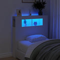 vidaXL LED-Kopfteil Weiß 100x18,5x103,5 cm Holzwerkstoff