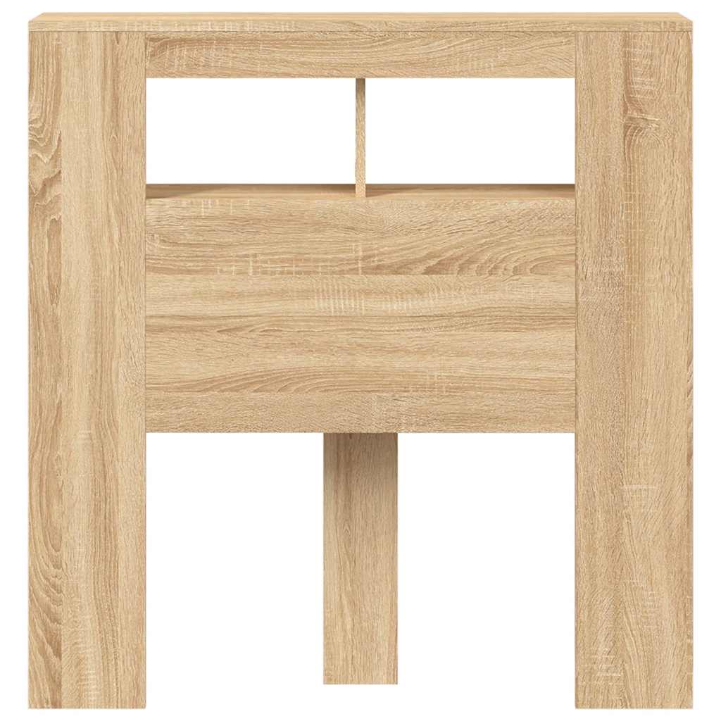 vidaXL LED-Kopfteil Sonoma Eiche 100x18,5x103,5 cm Holzwerkstoff
