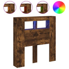 vidaXL LED-Kopfteil Räuchereiche 100x18,5x103,5 cm Holzwerkstoff