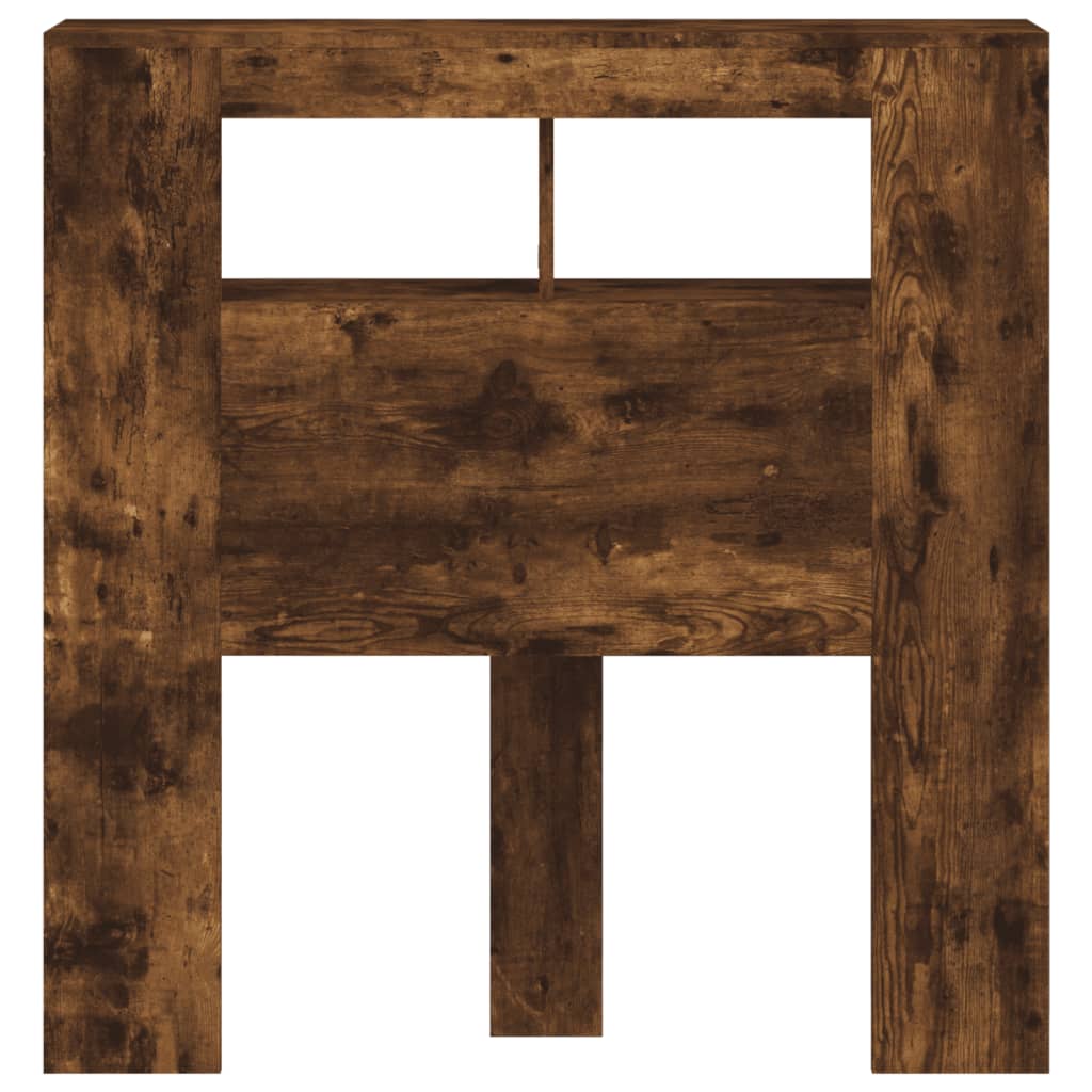 vidaXL LED-Kopfteil Räuchereiche 100x18,5x103,5 cm Holzwerkstoff