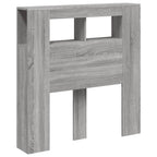 vidaXL LED-Kopfteil Grau Sonoma 100x18,5x103,5 cm Holzwerkstoff