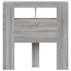 vidaXL LED-Kopfteil Grau Sonoma 100x18,5x103,5 cm Holzwerkstoff
