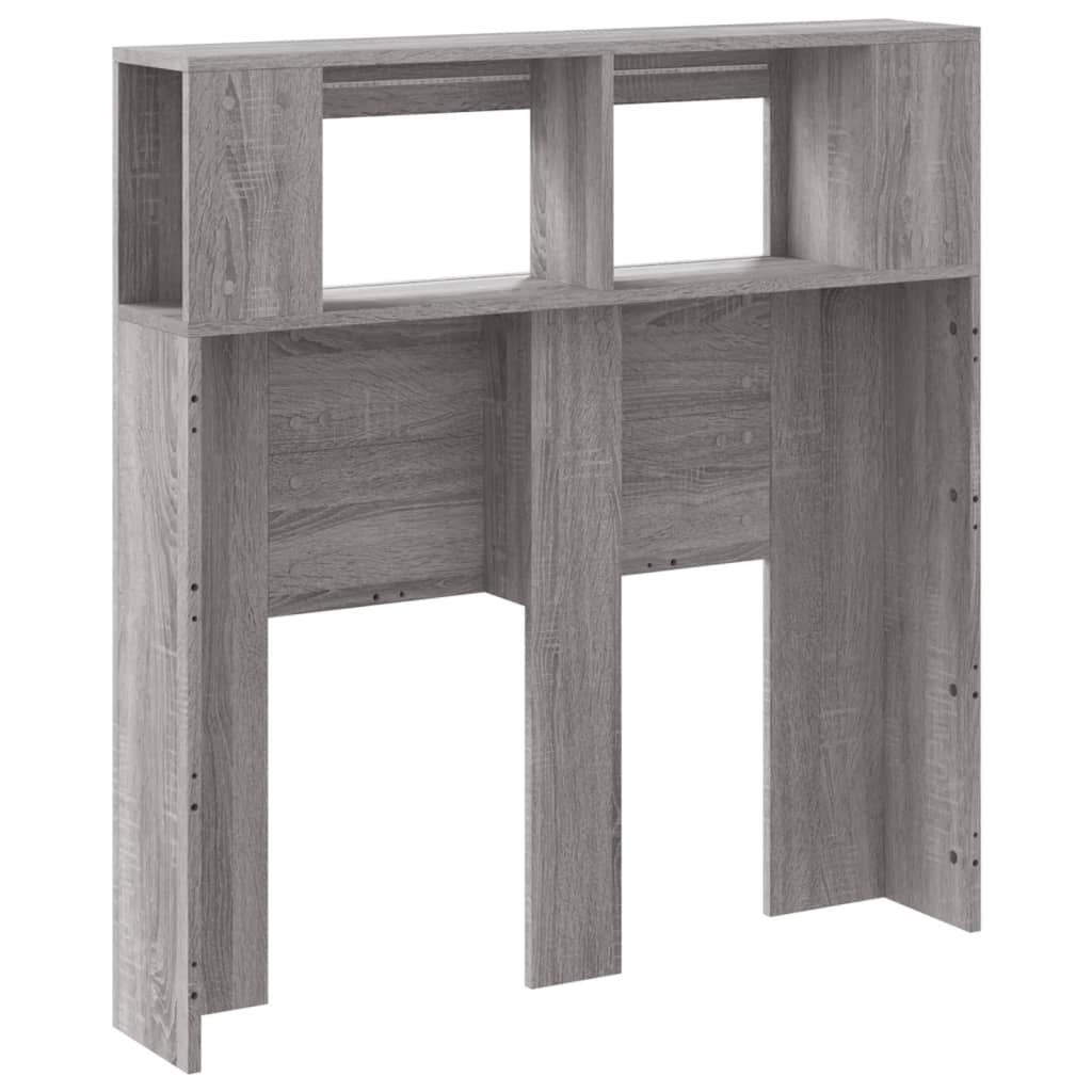 vidaXL LED-Kopfteil Grau Sonoma 100x18,5x103,5 cm Holzwerkstoff