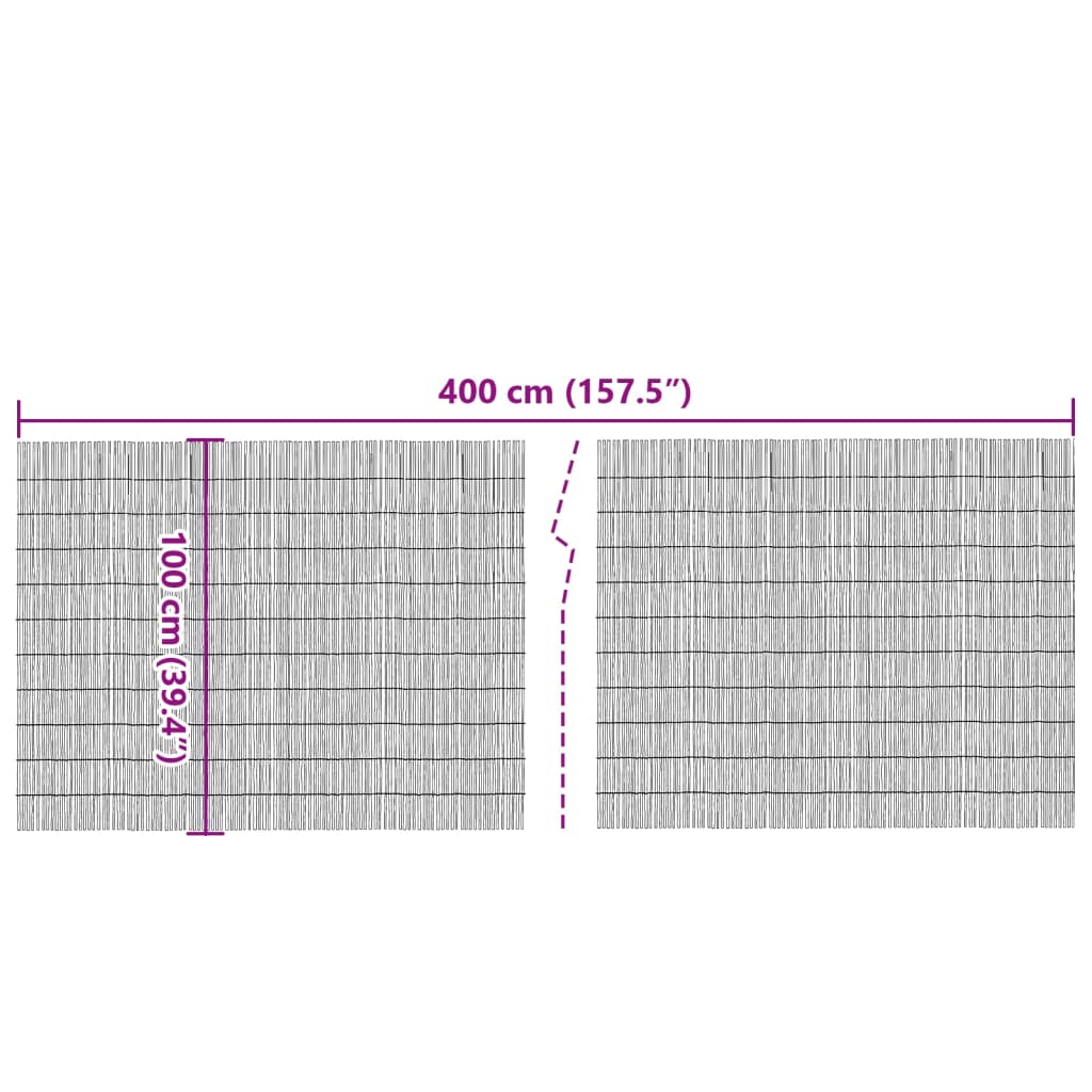 vidaXL Gartenzaun 400x100 cm Schilf