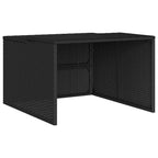 vidaXL Mähroboter-Garage Schwarz 86x90x52/57 cm Poly Rattan
