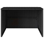 vidaXL Mähroboter-Garage Schwarz 86x90x52/57 cm Poly Rattan