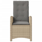 vidaXL Gartensessel mit Kissen Verstellbar Beigemischung Poly Rattan
