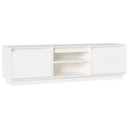 vidaXL TV-Schrank Weiß 140x35x40 cm Massivholz Kiefer