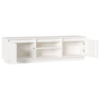 vidaXL TV-Schrank Weiß 140x35x40 cm Massivholz Kiefer