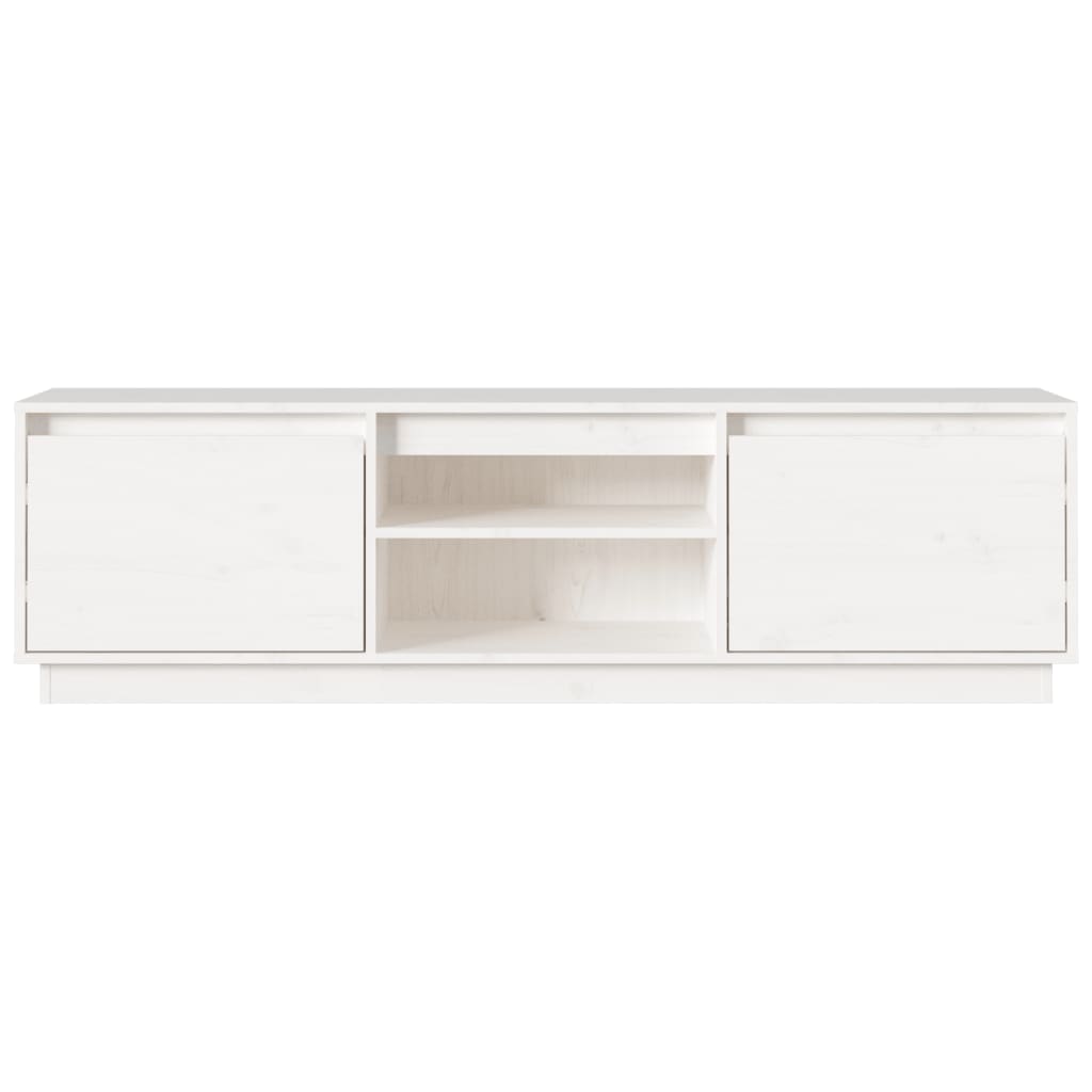 vidaXL TV-Schrank Weiß 140x35x40 cm Massivholz Kiefer