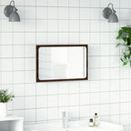 vidaXL LED-Badspiegel Braun Eichen-Optik 60x8,5x38 cm Holzwerkstoff