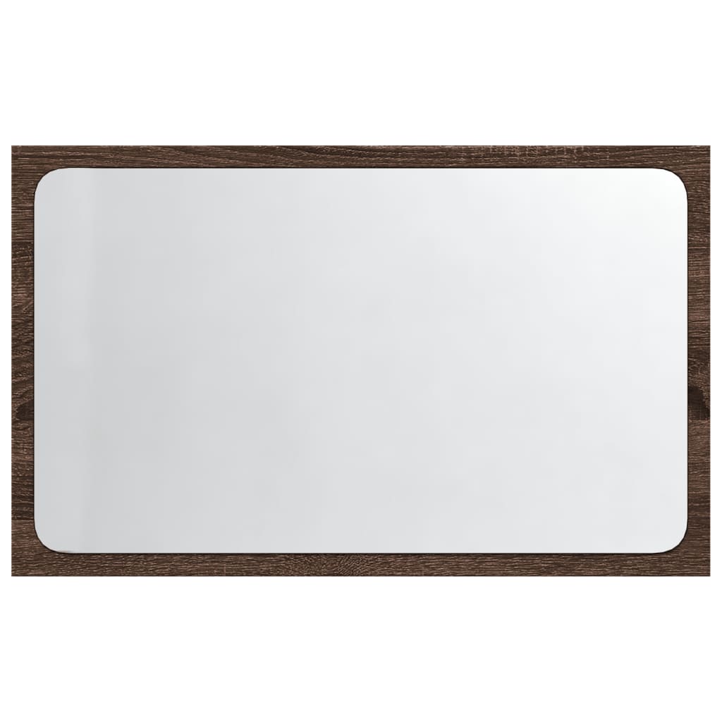 vidaXL LED-Badspiegel Braun Eichen-Optik 60x8,5x38 cm Holzwerkstoff