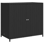 vidaXL Gartenschrank Schwarz 83x45x76 cm Poly Rattan