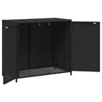 vidaXL Gartenschrank Schwarz 83x45x76 cm Poly Rattan