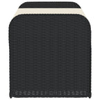 vidaXL Sitzbank mit Stauraum & Kissen Schwarz 115x51x52 cm Poly Rattan