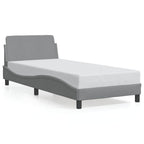 vidaXL Bettgestell "Dover" Hellgrau 80x200 cm Stoff