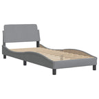 vidaXL Bettgestell "Dover" Hellgrau 80x200 cm Stoff