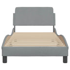 vidaXL Bettgestell "Dover" Hellgrau 80x200 cm Stoff