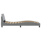 vidaXL Bettgestell "Dover" Hellgrau 80x200 cm Stoff