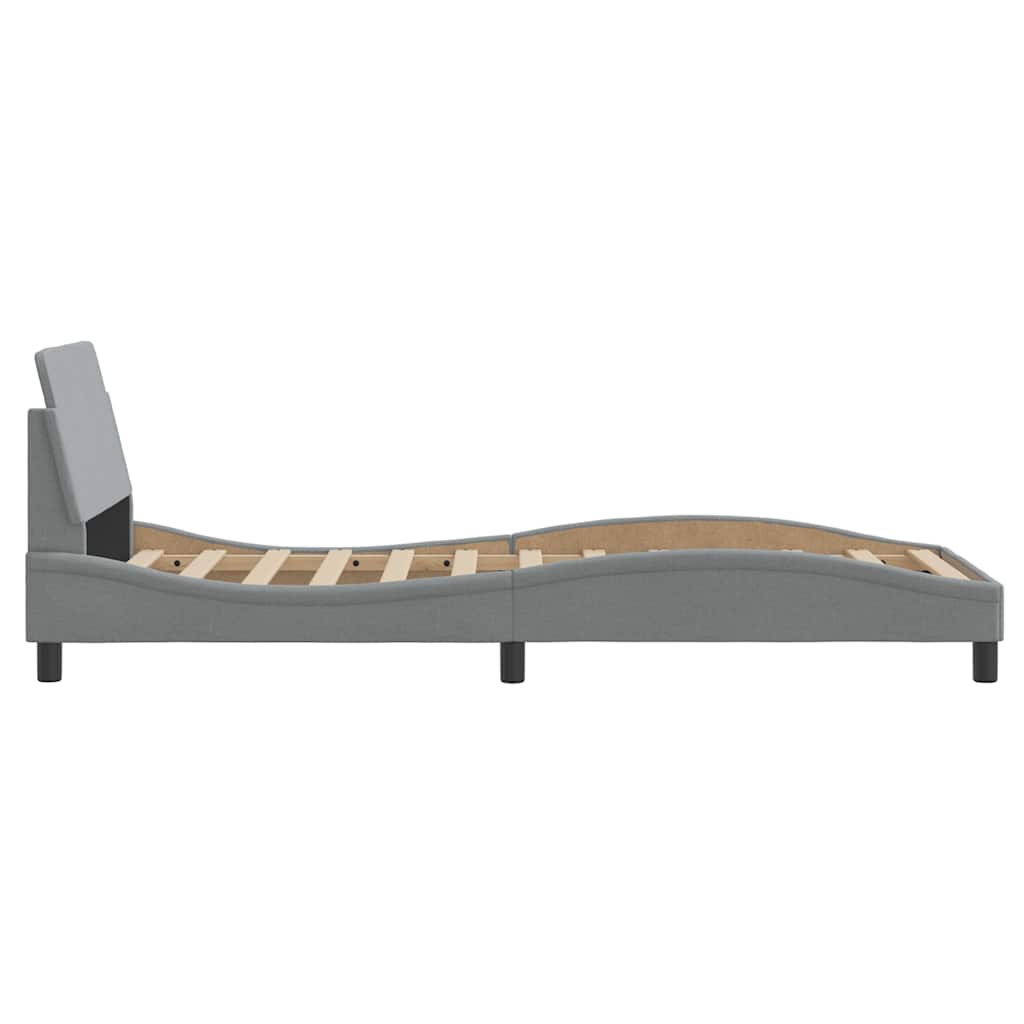 vidaXL Bettgestell "Dover" Hellgrau 80x200 cm Stoff