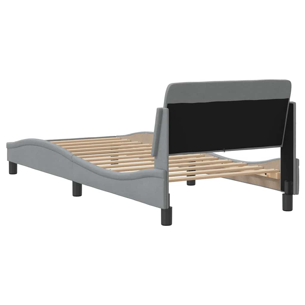vidaXL Bettgestell "Dover" Hellgrau 80x200 cm Stoff