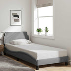 vidaXL Bettgestell "Dover" Hellgrau 80x200 cm Stoff