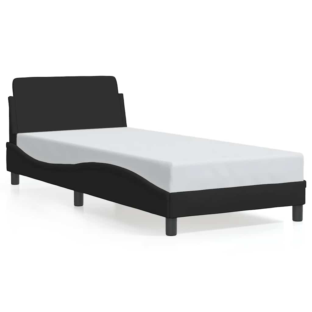 vidaXL Bettgestell mit Kopfteil "Dover" Schwarz 80x200 cm Stoff