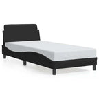 vidaXL Bettgestell mit Kopfteil "Dover" Schwarz 80x200 cm Stoff