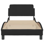 vidaXL Bettgestell mit Kopfteil "Dover" Schwarz 80x200 cm Stoff