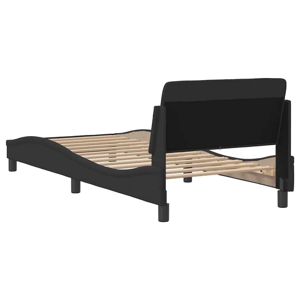vidaXL Bettgestell mit Kopfteil "Dover" Schwarz 80x200 cm Stoff
