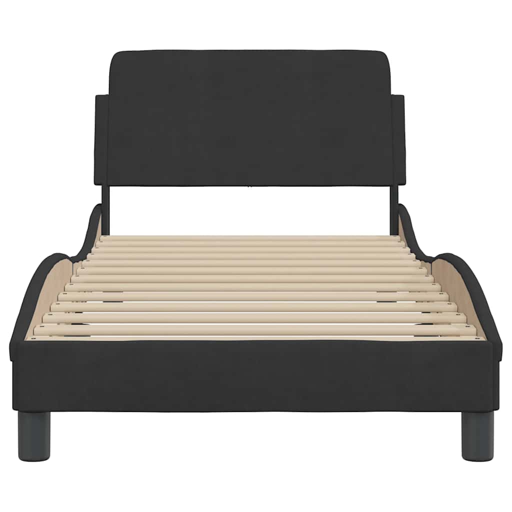 vidaXL Bettgestell mit Kopfteil "Dover" Schwarz 80x200 cm Samt
