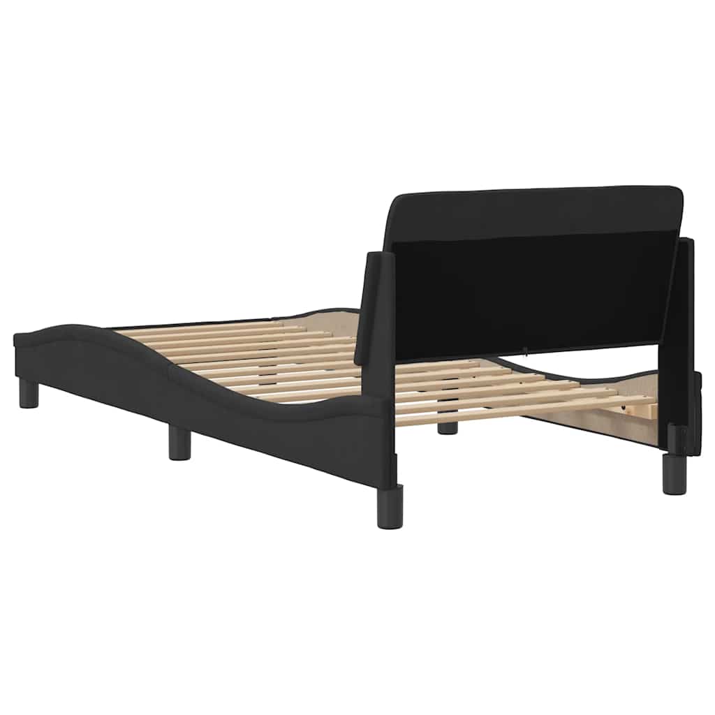 vidaXL Bettgestell mit Kopfteil "Dover" Schwarz 80x200 cm Samt
