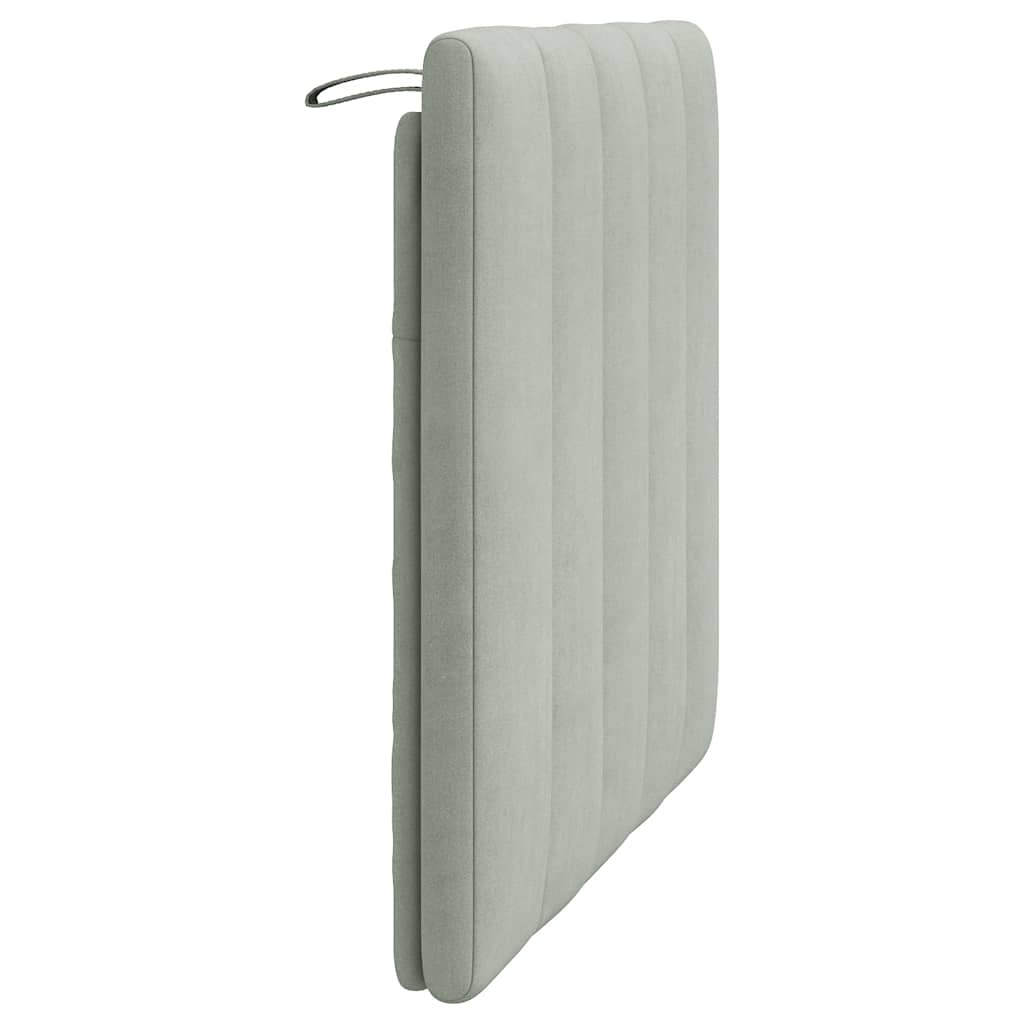 vidaXL Kopfteil-Kissen "Hanko" Hellgrau 80 cm Samt