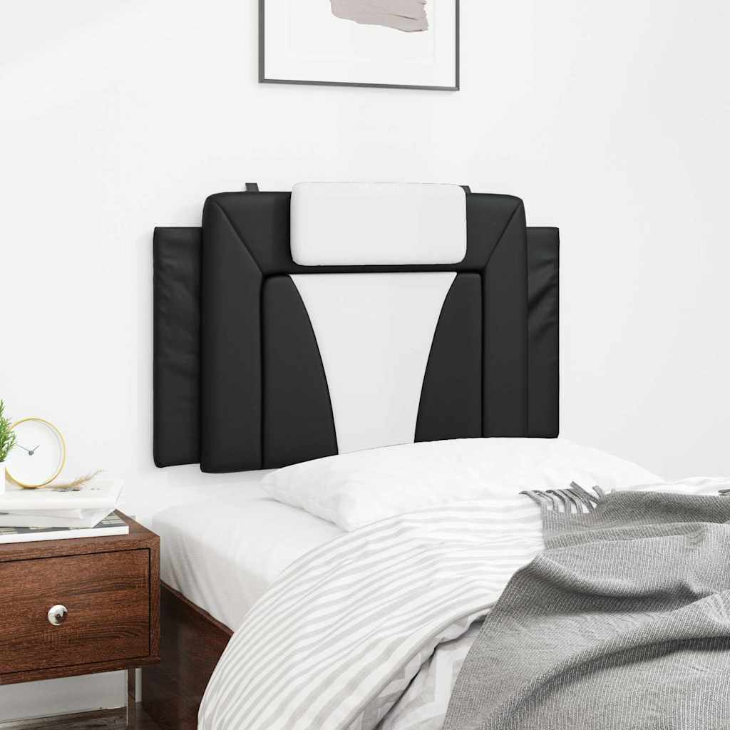 vidaXL Kopfteil-Kissen "Viana" Schwarz und Weiß 80 cm Kunstleder
