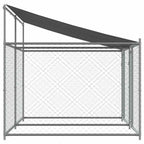 vidaXL Hundezwinger mit Dach und Türen Grau 4x2x2 m Verzinkter Stahl
