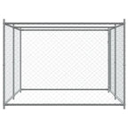 vidaXL Hundezwinger mit Tür Grau 4x2x1,5 m Verzinkter Stahl