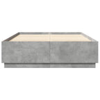 vidaXL Bettgestell Betongrau 160x200 cm Holzwerkstoff