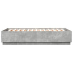 vidaXL Bettgestell Betongrau 160x200 cm Holzwerkstoff