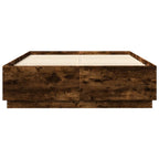 vidaXL Bettgestell Räuchereiche 150x200 cm Holzwerkstoff