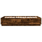 vidaXL Bettgestell Räuchereiche 150x200 cm Holzwerkstoff