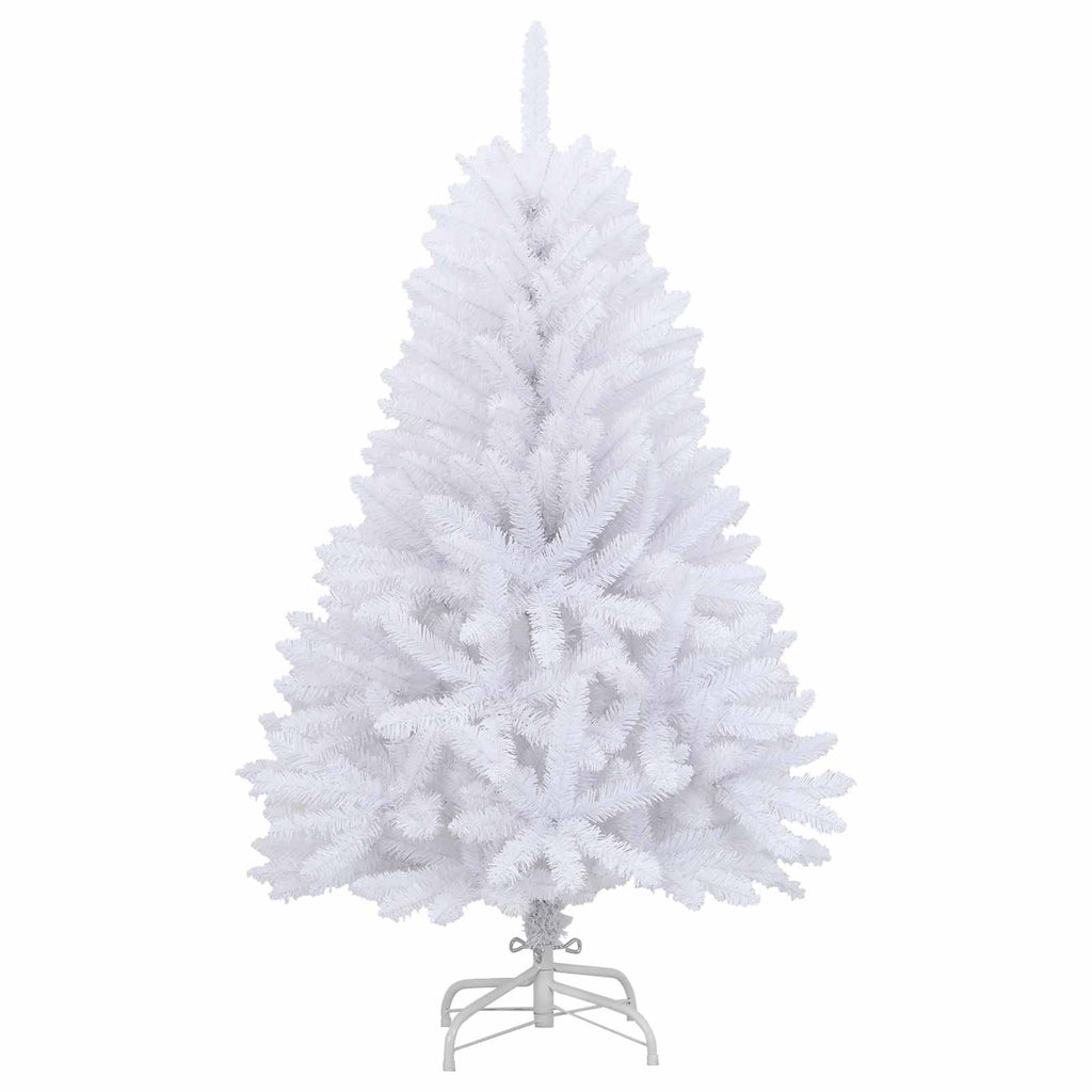 vidaXL Künstlicher Weihnachtsbaum Weiß 120 cm PVC und Metall