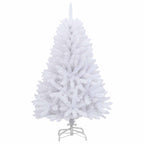 vidaXL Künstlicher Weihnachtsbaum Weiß 120 cm PVC und Metall