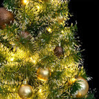 vidaXL Künstlicher Weihnachtsbaum mit Schnee & Kugeln 150 LEDs 150 cm