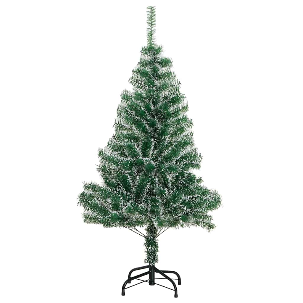 vidaXL Künstlicher Weihnachtsbaum mit Schnee & Kugeln 150 LEDs 150 cm