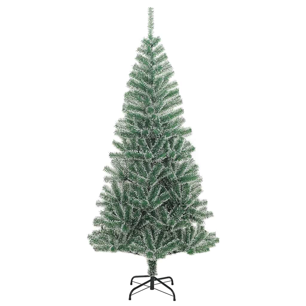 vidaXL Künstlicher Weihnachtsbaum 300 LEDs & Kugeln Beschneit 210 cm